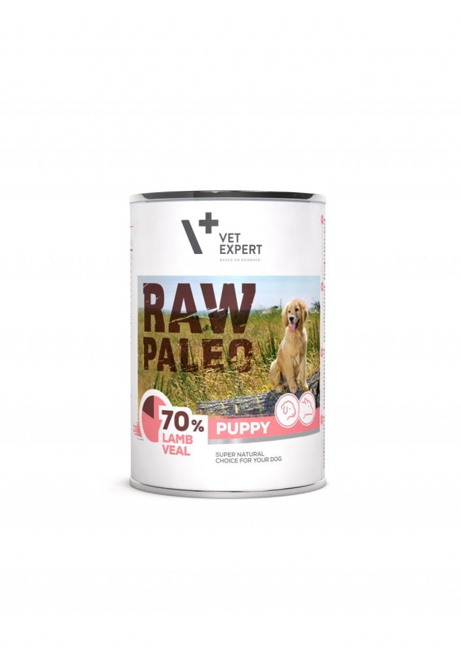 Raw Paleo Puppy Hundefutter Nassfutter Lamm- und Kalbfleisch