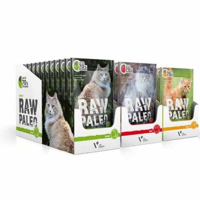 Raw Paleo Katze Adult monoprotein Katzenfutter, Getreidefreies, Taurin enthalten, hoher Proteingehalt Nassfutter