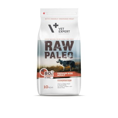 VetExpert Raw Paleo Adult Medium Breed 10kg Premium getreidefreies Hundefutter, Alleinfuttermittel, Trockenfutter, Nassfutter, Hundebedarf, Hundenahrung, Hundeernährung