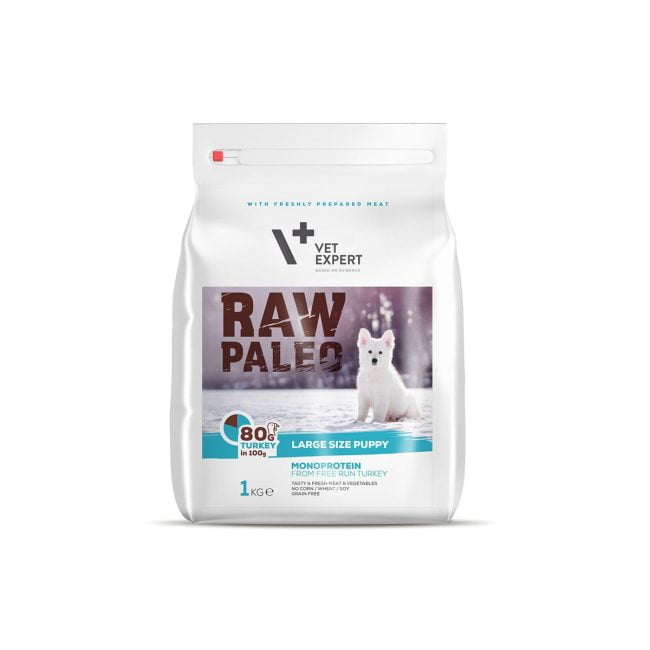 VetExpert Raw Paleo Large Breed Puppy 1kg Premium getreidefreies Hundefutter, Alleinfuttermittel, Trockenfutter, Nassfutter, Hundebedarf, Hundenahrung, Hundeernährung