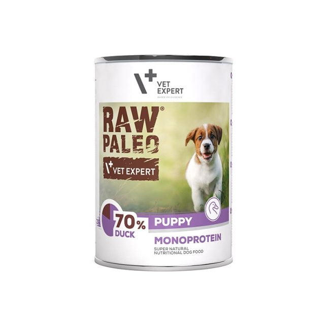 raw-paleo-puppy-hundefutter-monoprotein-Ente-400g