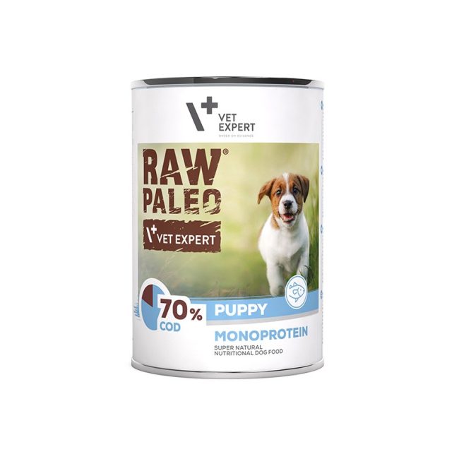 raw-paleo-puppy-hundefutter-monoprotein-Kabeljau-400g